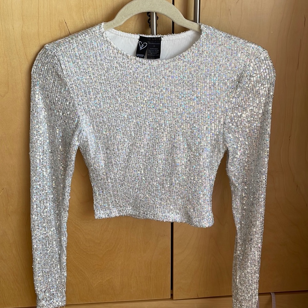 Sequins crop top
